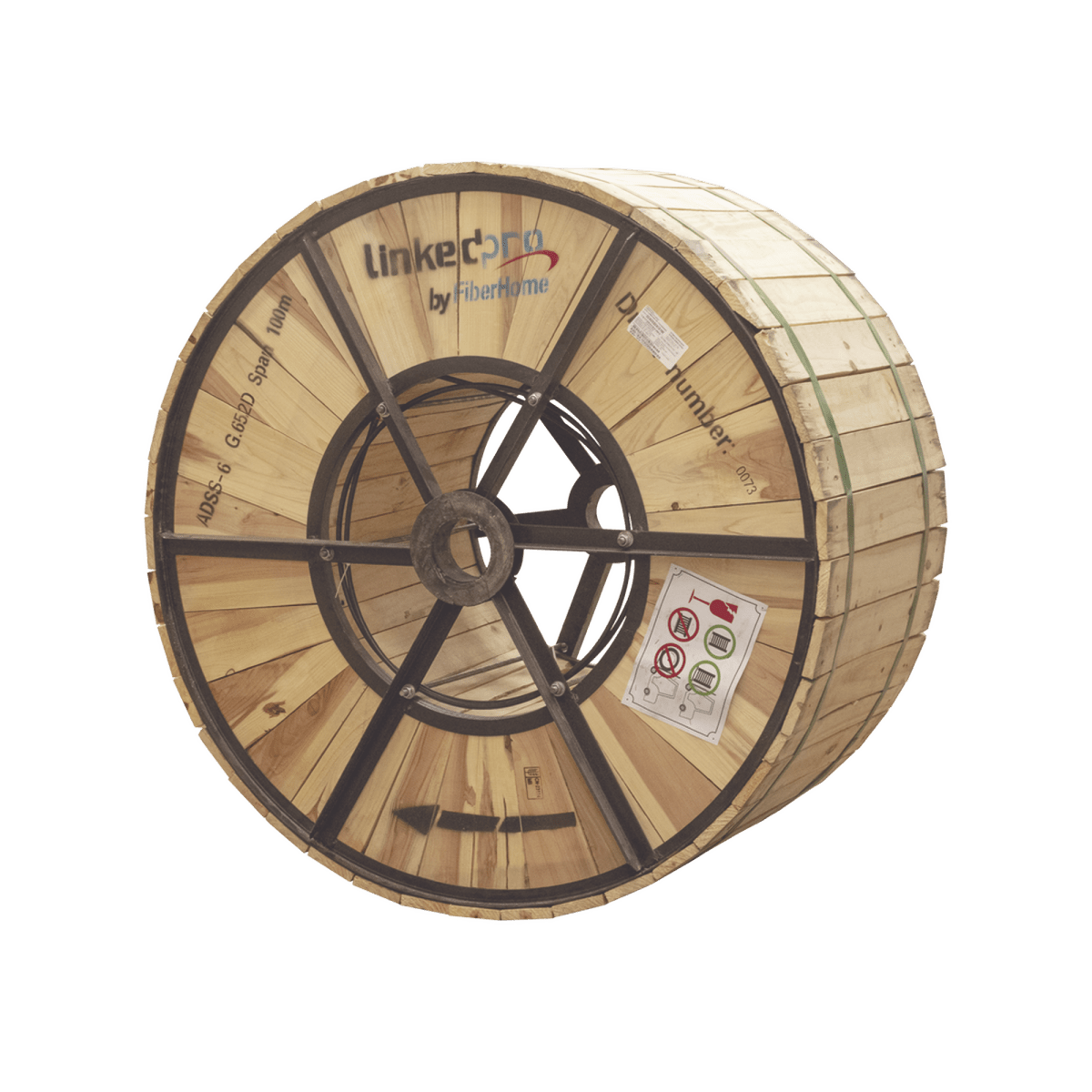 Carrete de 4 km de Fibra Óptica Aérea (ADSS) G.652D, Monomodo de 6 Hilos, Exterior, Span 100, Loose Tube - SILYMX