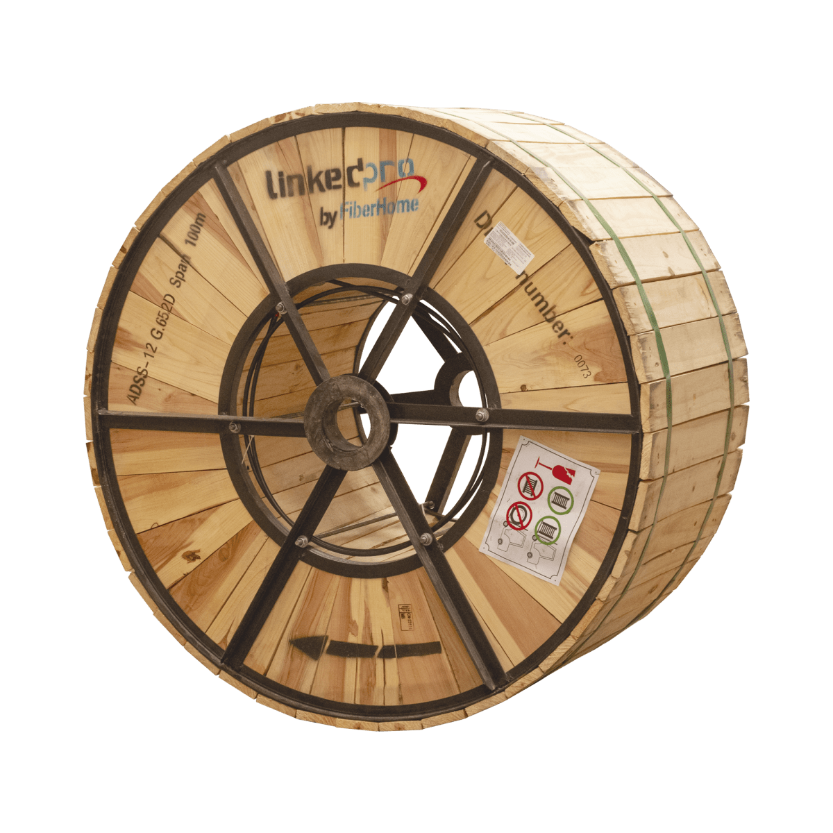 Carrete de 4 km de Fibra Óptica Aérea (ADSS) G.652D, Monomodo de 12 Hilos, Exterior, Span 100, Loose Tube - SILYMX