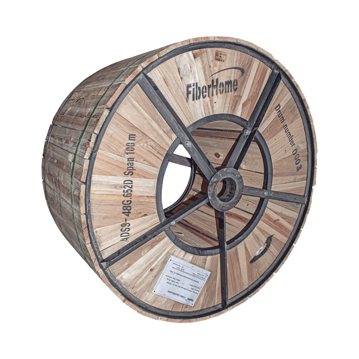 Carrete de 4 km de Fibra Óptica Aérea (ADSS) G.652D, Monomodo de 48 Hilos, Exterior, Span 100, Loose Tube - SILYMX