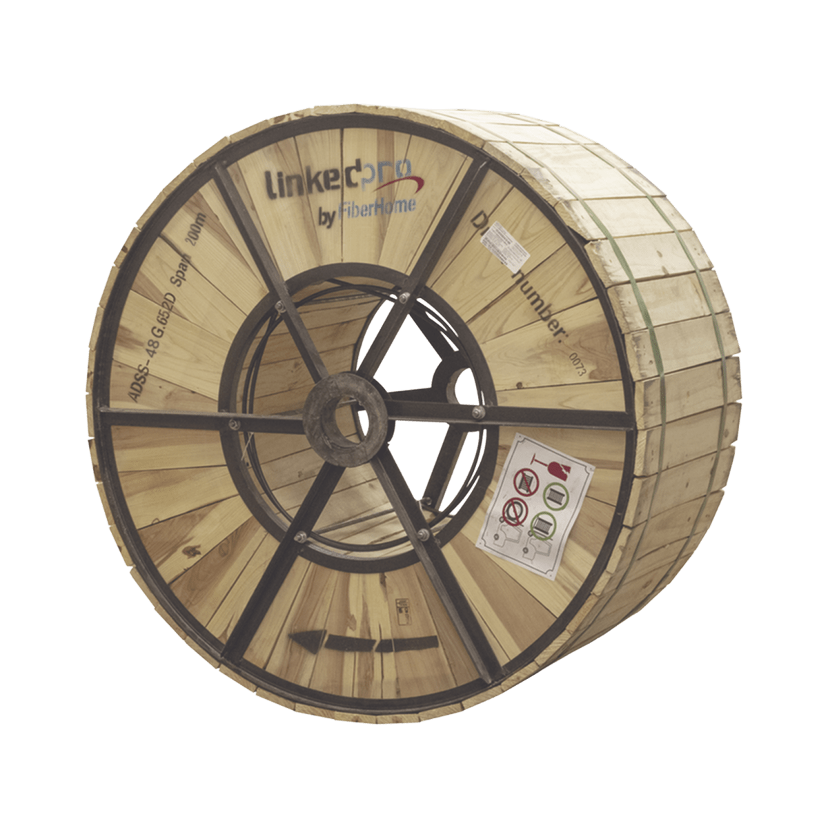 Carrete de 4 km de Fibra Óptica Aérea (ADSS) G.652D, Monomodo de 48 Hilos, Exterior, Span 200, Loose Tube - SILYMX