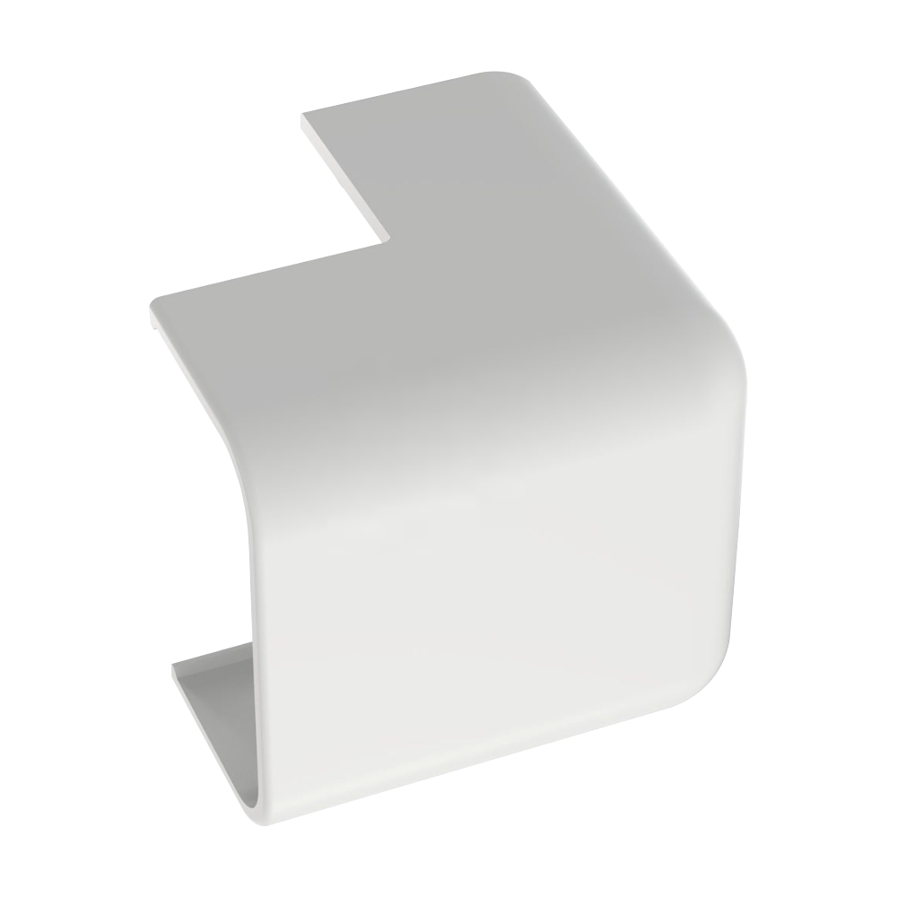 Esquinero exterior para uso con canaleta LD10 material ABS Color Blanco - SILYMX