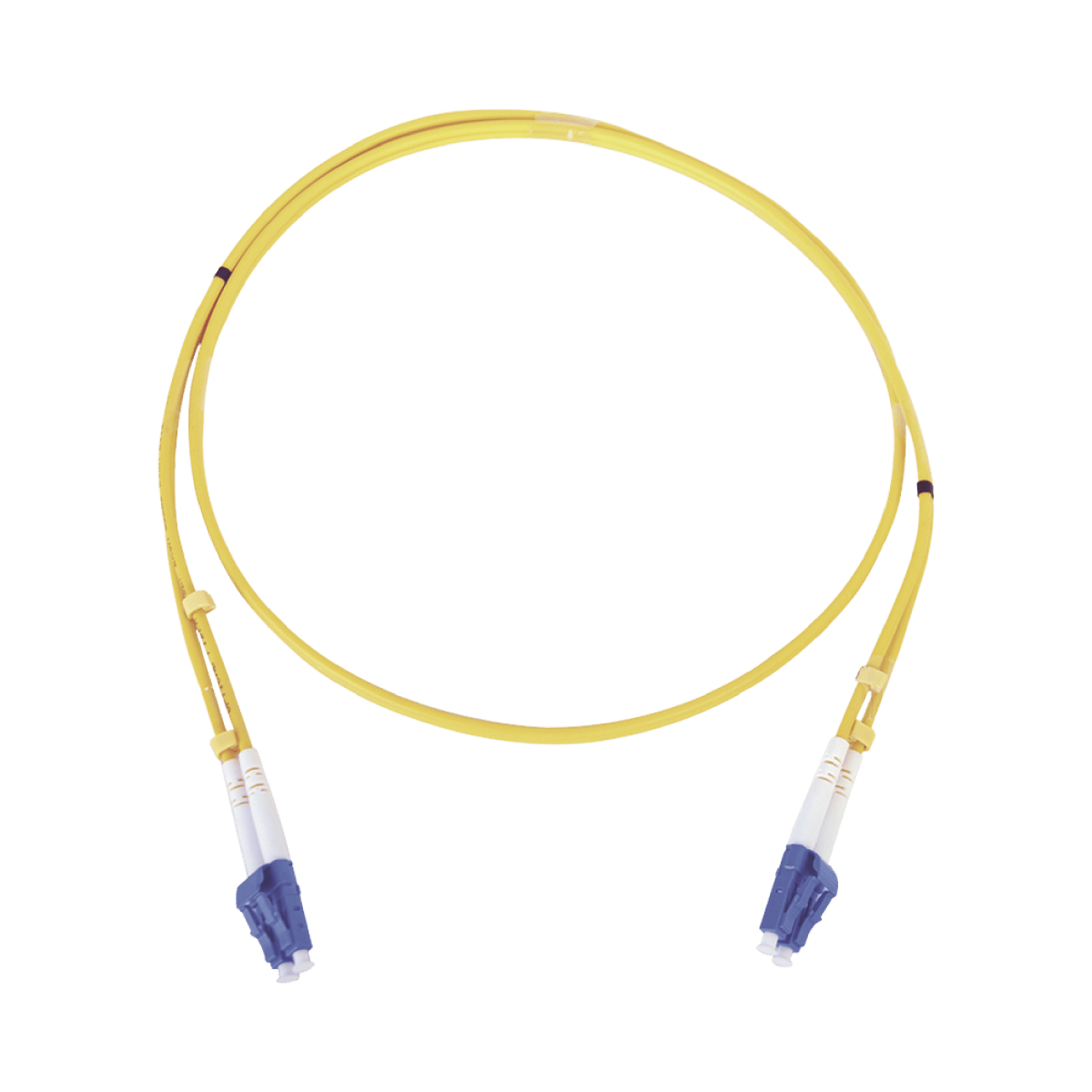 Jumper de Fibra Óptica Duplex, Monomodo, con Conectores LC/UPC-LC/UPC, 2 metros - SILYMX