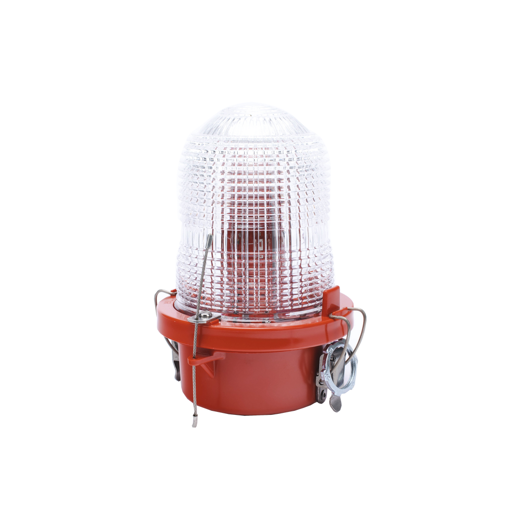 Lámpara de Obstrucción Roja/ Luz Fija Tipo L-810, LED de baja intensidad/ 120 - 240 Vca/ Luz Infraroja
