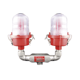Lámpara de Obstrucción Roja Certificada/ Luz Fija Tipo L-810 Doble LED/ 120 - 240 Vca/ Luz Infraroja - SILYMX
