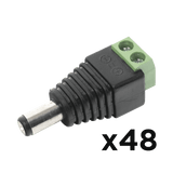 KIT DE 48 CONECTORES MACHO PARA ALIMENTACIÓN A 12 VCD - SILYMX