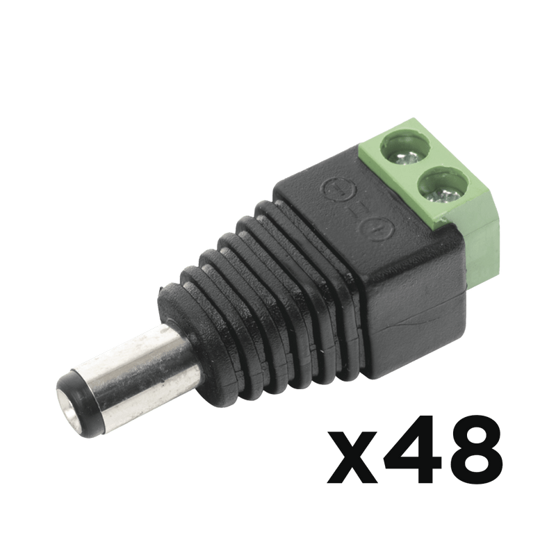 KIT DE 48 CONECTORES MACHO PARA ALIMENTACIÓN A 12 VCD - SILYMX