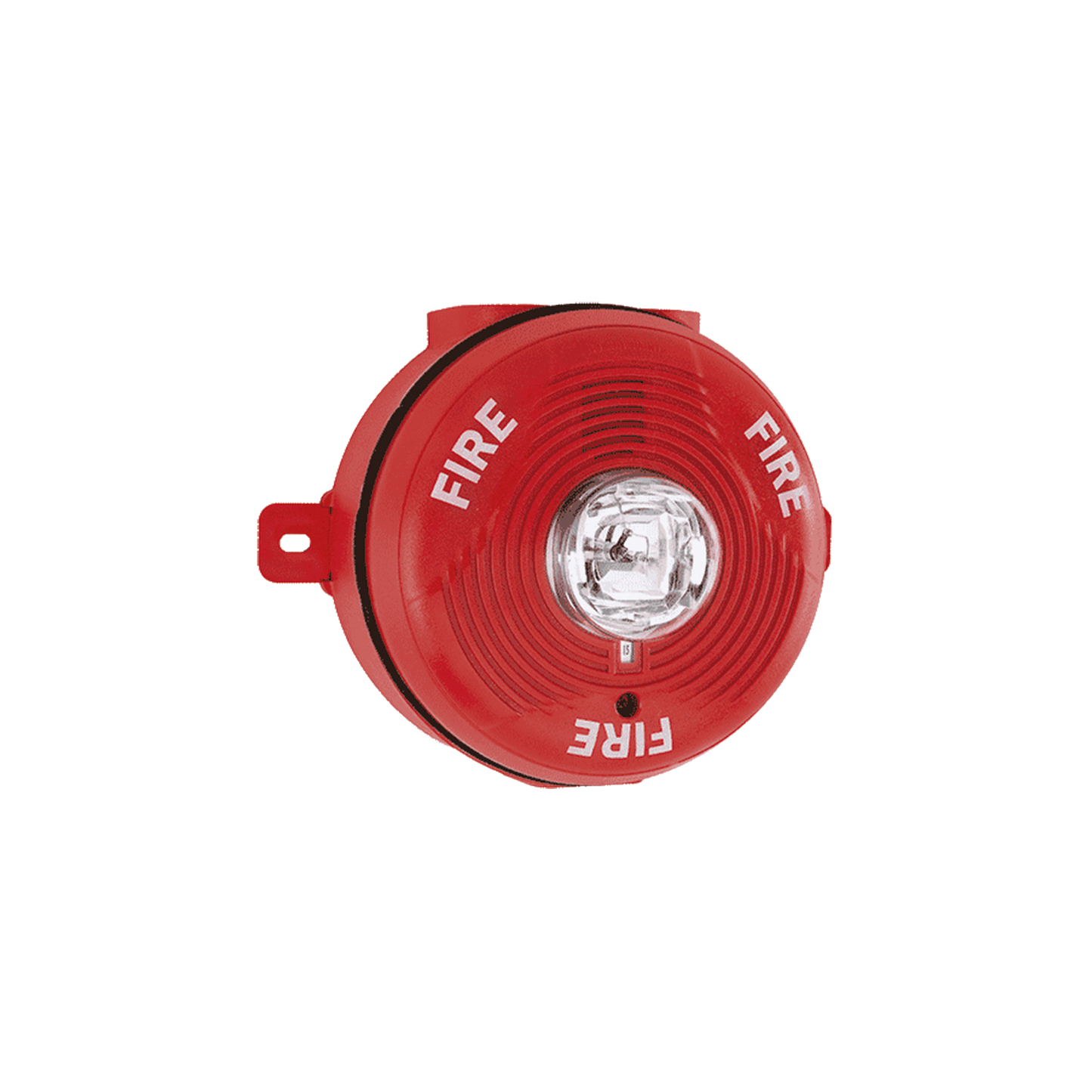 Sirena con Lámpara Estroboscópica para Exterior, Montaje en Techo, Nivel de Candelas Seleccionable, Color Rojo - SILYMX