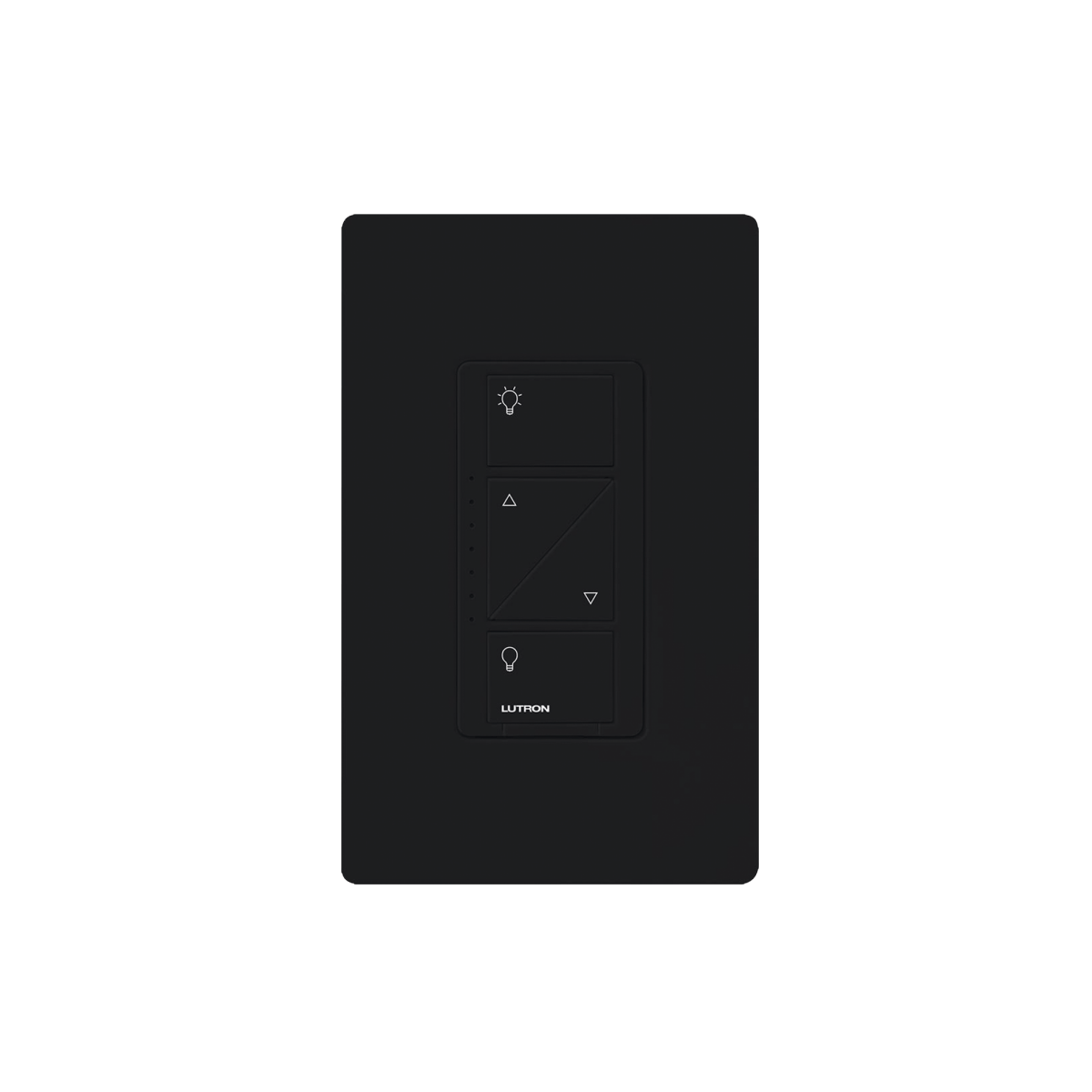 Atenuador (dimmer) de pared. baje/suba intensidad de iluminación y encienda o apague. Requiere cable neutro, color negro. - SILYMX