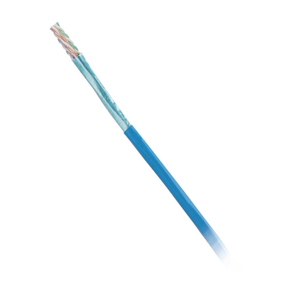 Bobina De Cable Blindado F/Utp De 4 Pares Cat6 Lszh (Libre De Gases Tóxicos) Color Azul 305M