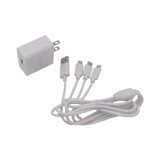 Cargador de pared de 5 Vcd 2A / Multi-puertos / USB-C, Micro USB, Lightning - SILYMX