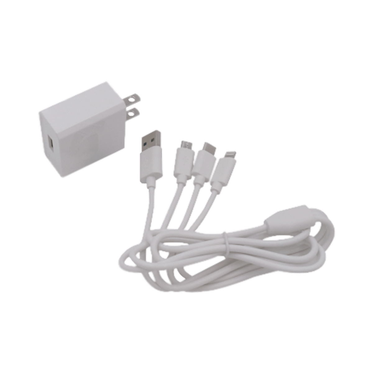 Cargador de pared de 5 Vcd 2A / Multi-puertos / USB-C, Micro USB, Lightning - SILYMX