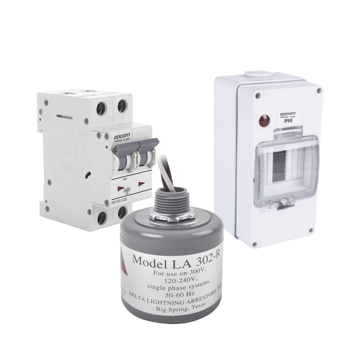 Kit de Centro de Carga Para Corriente Alterna, Breaker de hasta 400 Vca de 63 A con Supresor de Picos Transitorios. - SILYMX