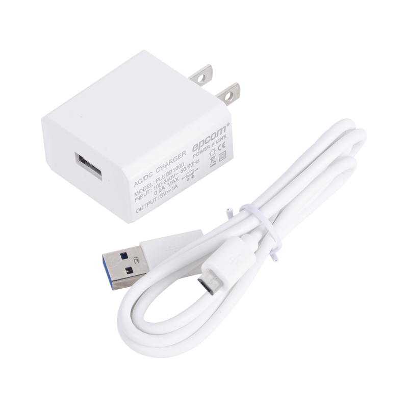 Cargador USB Profesional de 1 Puerto / 5 VCC / 1 Amper Para Smartphones y Tablets / Voltaje de Entrada de 100-240 VCA - SILYMX
