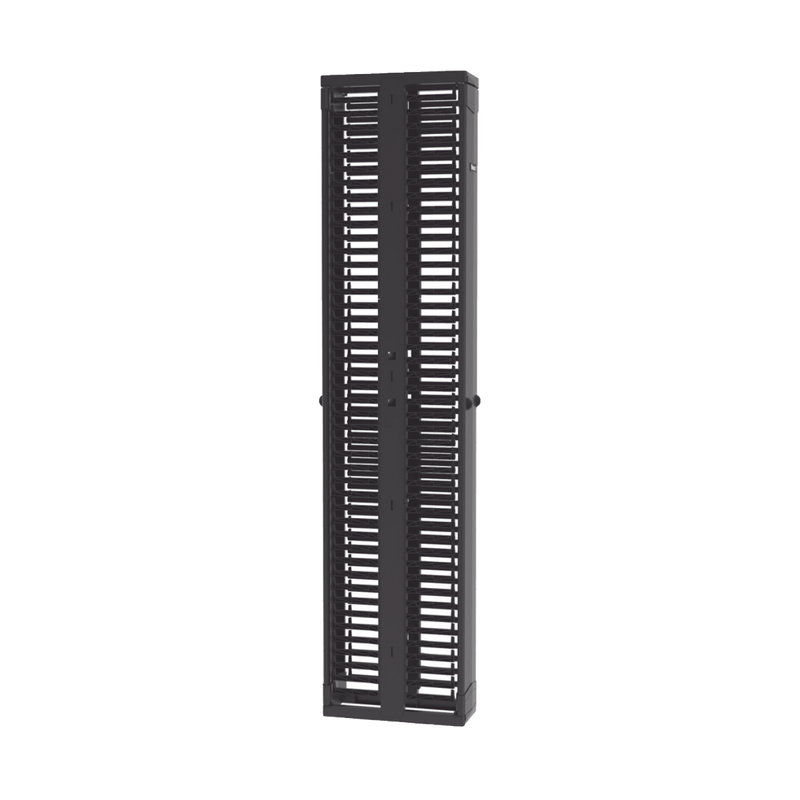 Organizador Vertical Doble Patchrunner™ Para Rack Abierto De 45 Unidades 8In De Ancho Color Negro - SILYMX