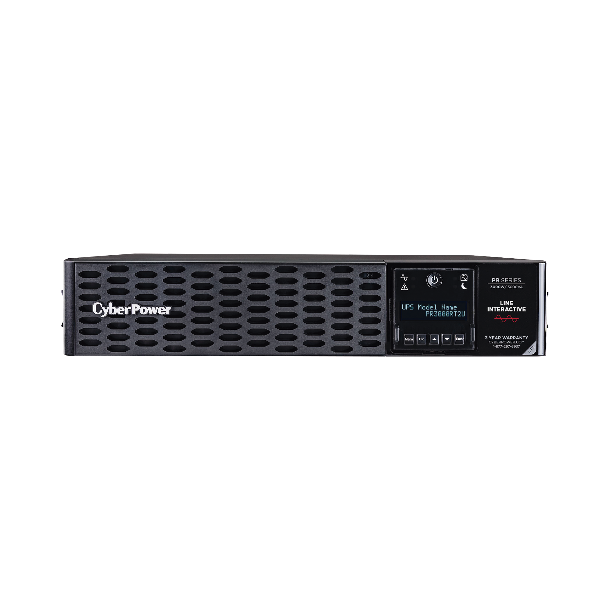 UPS de 3000 VA/3000W Topología Línea Interactiva Entrada 120Vca NEMA L5-30P Onda Senoidal Pura Torre o Rack 2UR Con 8 Tomas NEMA 5-20R y 1 NEMA L5-30R - SILYMX
