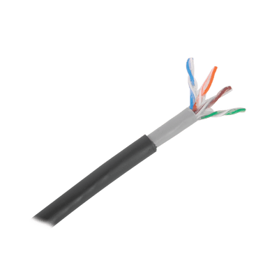 Bobina de cable Cat5E LinkedPro con gel intemperie doble forro color negro 305 m PRO-CAT-5E-GELX - SILYMX