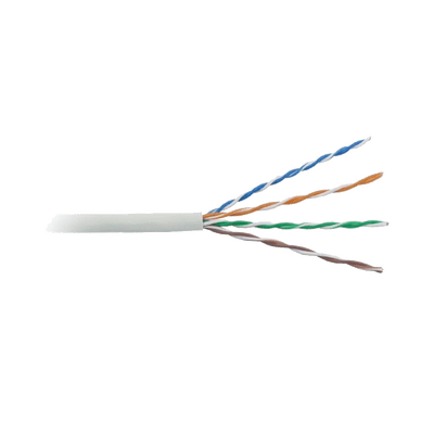 Cable Cat5e de alto rendimiento certificaciones ETL, UL, con garantía de 25 años, de 500 ft ( 152.5 m ) de color Blanco, para aplicaciones en video vigilancia, redes de datos. Uso Interior - SILYMX