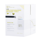 Cable Cat5e de alto rendimiento certificaciones ETL, UL, con garantía de 25 años, de 500 ft ( 152.5 m ) de color Blanco, para aplicaciones en video vigilancia, redes de datos. Uso Interior - SILYMX