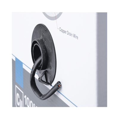 Bobina de cable de 305 m, Cat5e , FTP, blindado, color negro, UL, para aplicaciones en video vigilancia, redes de datos. Uso en Intemperie - SILYMX