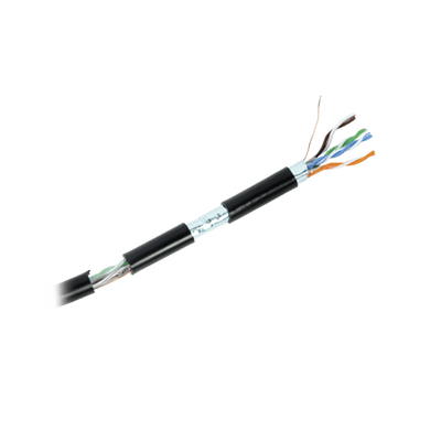 Bobina de cable de 305 m, Cat5e , FTP, blindado, para intemperie, color negro, UL, para aplicaciones en video vigilancia, redes de datos. "Función Easy-Pull" - SILYMX