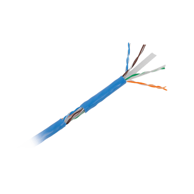 Bobina de cable U/UTP Cat6A de 305 mts, Color Azul, CM, soporta 10G-BaseT para transmisión de frecuencias de hasta 500MHz, UL - SILYMX
