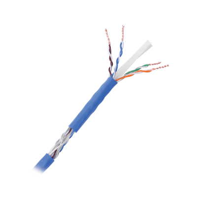 Bobina de cable de 305 metros Cat6+, CM, CALIBRE 23 ALTO RENDIMIENTO, ETL,UL, con garantía de por vida, color azul, super flexible, para aplicaciones de video vigilancia, video HD, y redes de datos. Uso interior - SILYMX