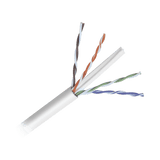 Bobina de cable de 305 metros de cable Cat6 de alto desempeño, super flexible, UL, Cobre, color blanco, para aplicaciones de video vigilancia y redes de datos - SILYMX