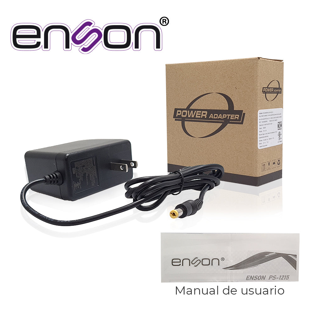 Fuente De Poder Para Camara Enson Ps-1215 12v 1.5amp Certificacion Ul - SILYMX