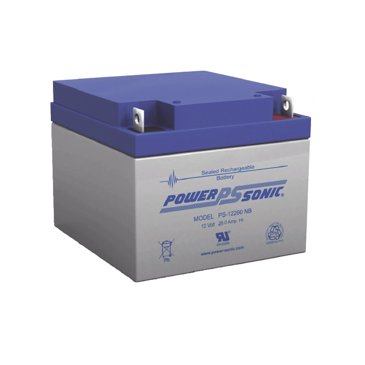 Batería de Respaldo UL de 12V 26AH / Ideal para Sistemas de Detección de Incendio / Control de Acceso / Intrusión / Videovigilancia / Terminales Tipo NB - SILYMX