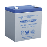 Batería POWER SONIC 12V 5AH Para Respaldo Tecnologías AGM/VRLA 5 Años Vida Útil Terminales F1 Reconocida UL PS-1250-F1 - SILYMX