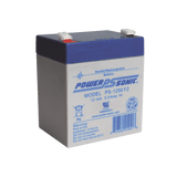 Batería POWER SONIC 12V 5AH Para Respaldo Tecnologías AGM/VRLA 5 Años Vida Útil Terminales F2 Reconocida UL PS-1250-F2 - SILYMX