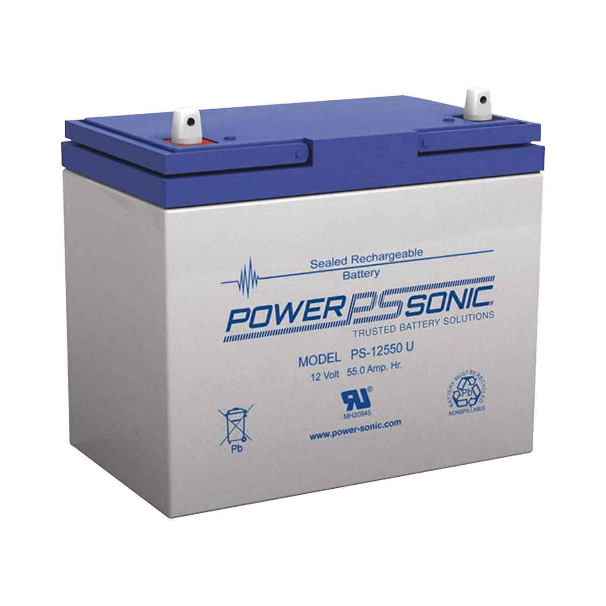 Batería de Respaldo UL de 12V 55AH, Ideal para Sistemas de Detección de Incendio, Control de Acceso, Intrusión y Videovigilancia - SILYMX