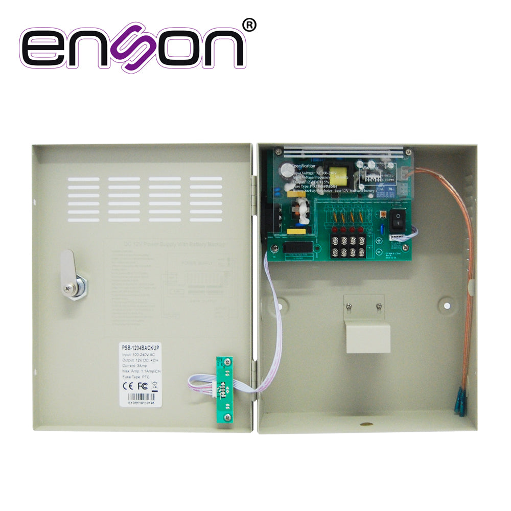 Fuente De Poder Tipo Caja 12vdc 3a 4 Canales De 0.75a Cada Uno Y Soporte De Bateria De Respaldo (no Incluye Bateria) - SILYMX