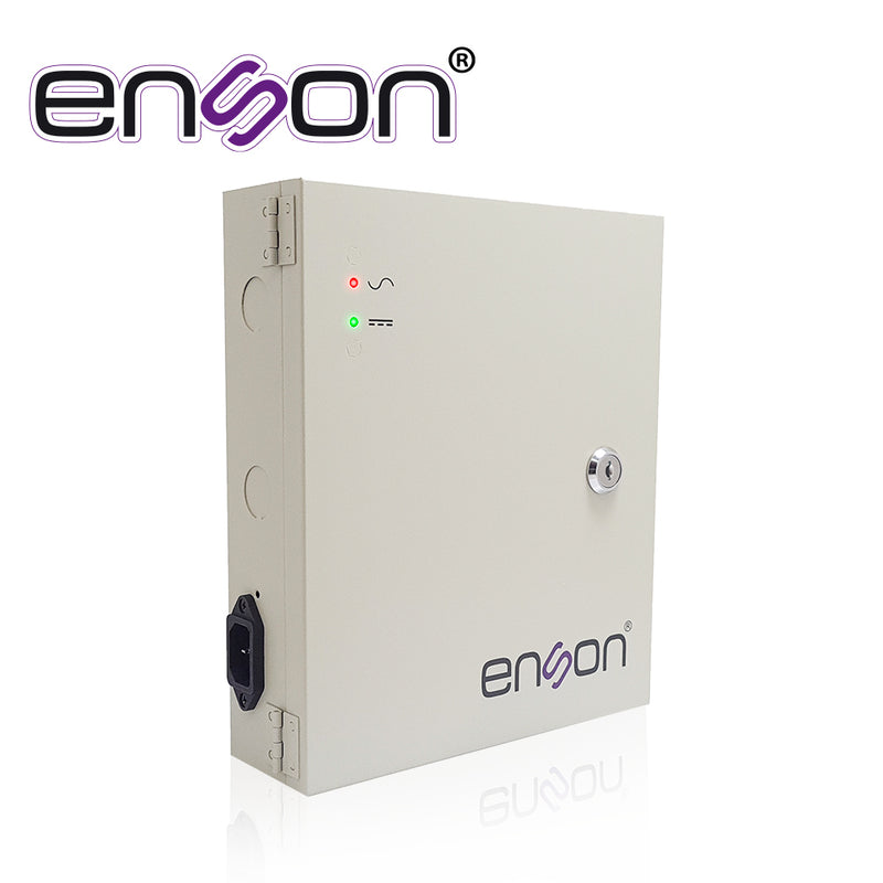 Fuente De Poder Tipo Caja Enson Psb-1209 12vdc 10a 9 Canales De 1.1a Cada Uno Ideal Para Cctv Y Control De Acceso - SILYMX