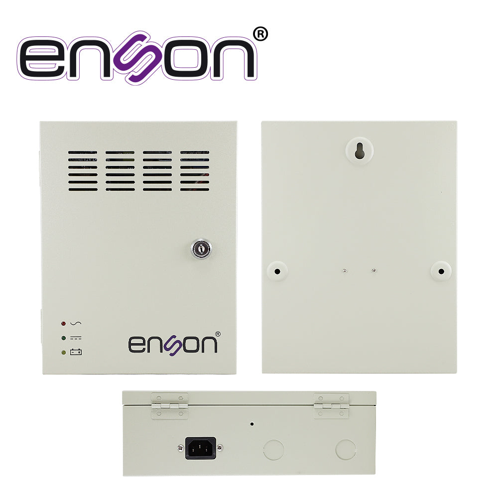 Fuente De Poder Tipo Caja 12vdc 5 a 9 Canales De 0.55a Cada Uno Y Soporte De Bateria De Respaldo (no Incluye Bateria) - SILYMX