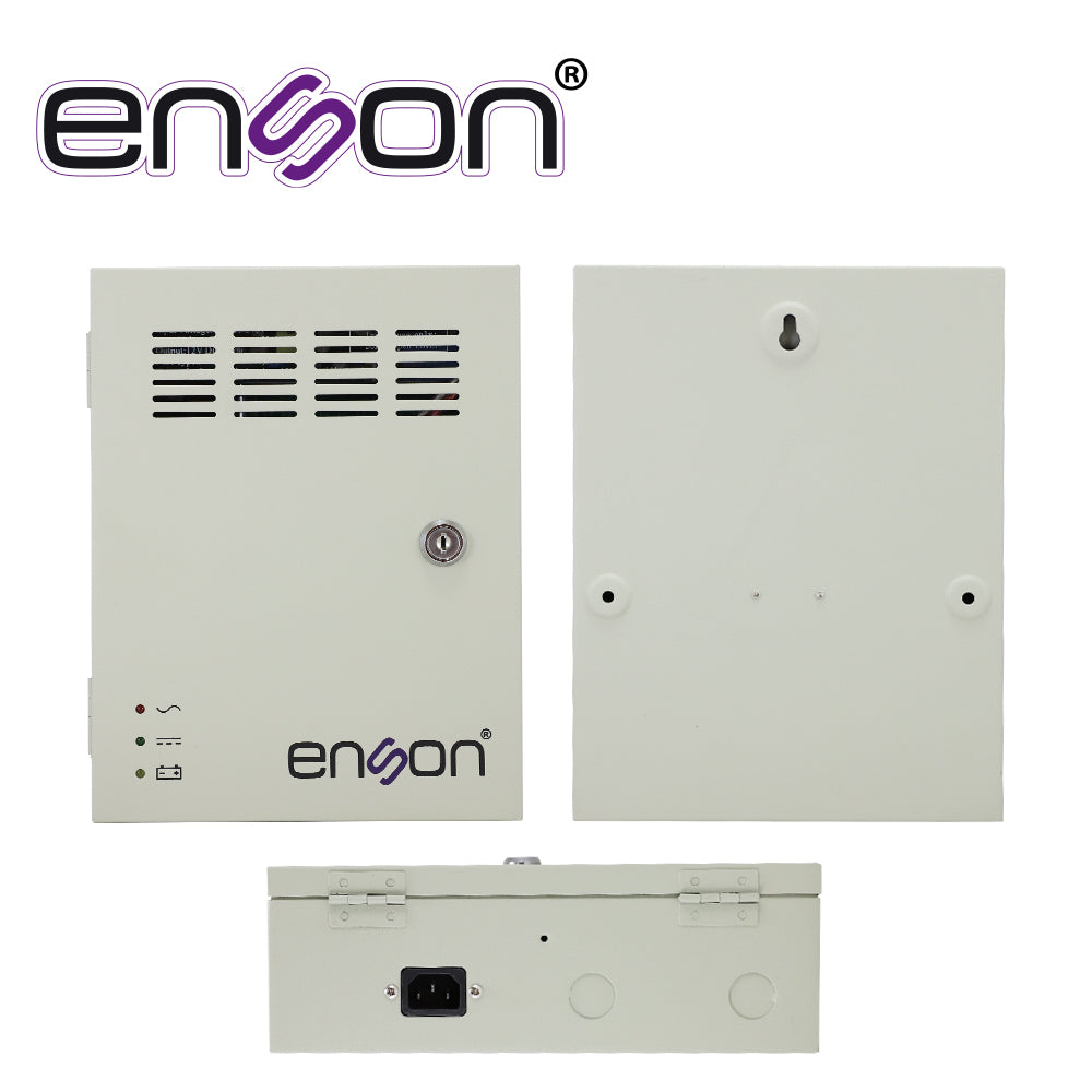 Fuente De Poder Tipo Caja 12vdc 10amp 9 Canales De 1.1amp Cada Uno Espacio Para Batería De Respaldo (no Incluye Batería) - SILYMX