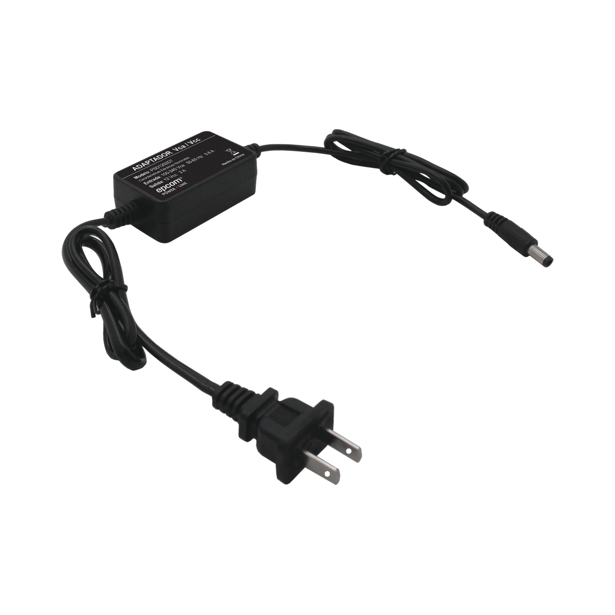 Adaptador De Pared De 12 Vcc Regulado / 2 Amp / Voltaje De Entrada De 100-240 Vca / Con Terminales De Extensión / Cable De 95 Cm - SILYMX