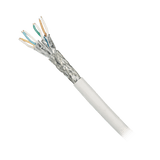 Bobina de Cable Blindado S/FTP de 4 pares, Cat7, Inmune a Ruido e Interferencias, LSZH (Bajo humo, Cero Halógenos), Color Blanco, Bobina de 500 m - SILYMX