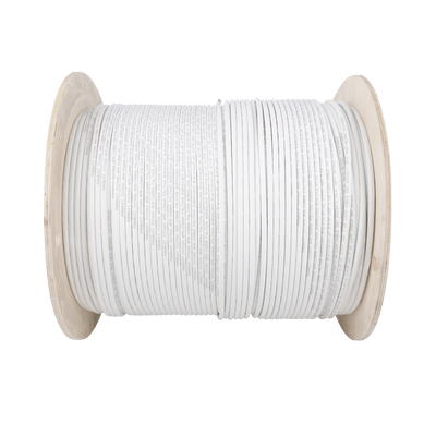 Bobina de Cable Blindado S/FTP de 4 pares, Cat7, Inmune a Ruido e Interferencias, LSZH (Bajo humo, Cero Halógenos), Color Blanco, Bobina de 500 m - SILYMX