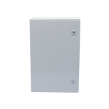 Gabinete de Acero IP66 Exterior 400 x 600 x 250 mm Placa Trasera Interior Metálica y Compuerta Inferior Atornillable Chapa y Llave T PST-4060-25A - SILYMX