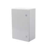 Gabinete de Acero IP66 Exterior 400 x 600 x 250 mm Placa Trasera Interior Metálica y Compuerta Inferior Atornillable Chapa y Llave T PST-4060-25A - SILYMX