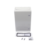Gabinete de Acero IP66 Exterior 400 x 600 x 250 mm Placa Trasera Interior Metálica y Compuerta Inferior Atornillable Chapa y Llave T PST-4060-25A - SILYMX