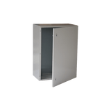 Gabinete de Acero IP66 Exterior 400 x 600 x 250 mm Placa Trasera Interior Metálica y Compuerta Inferior Atornillable Chapa y Llave T PST-4060-25A - SILYMX