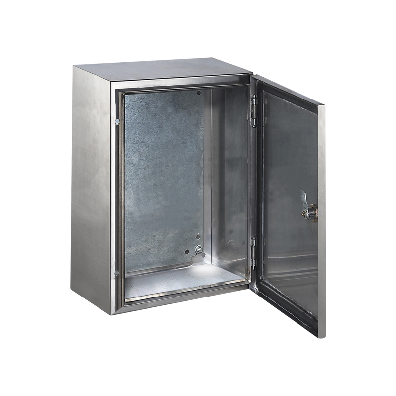 Gabinete de Acero Inoxidable IP66 Uso en Intemperie 400 x 600 x 250 mm con Placa Interna Galvanizada PST-406025-INOX-B - SILYMX