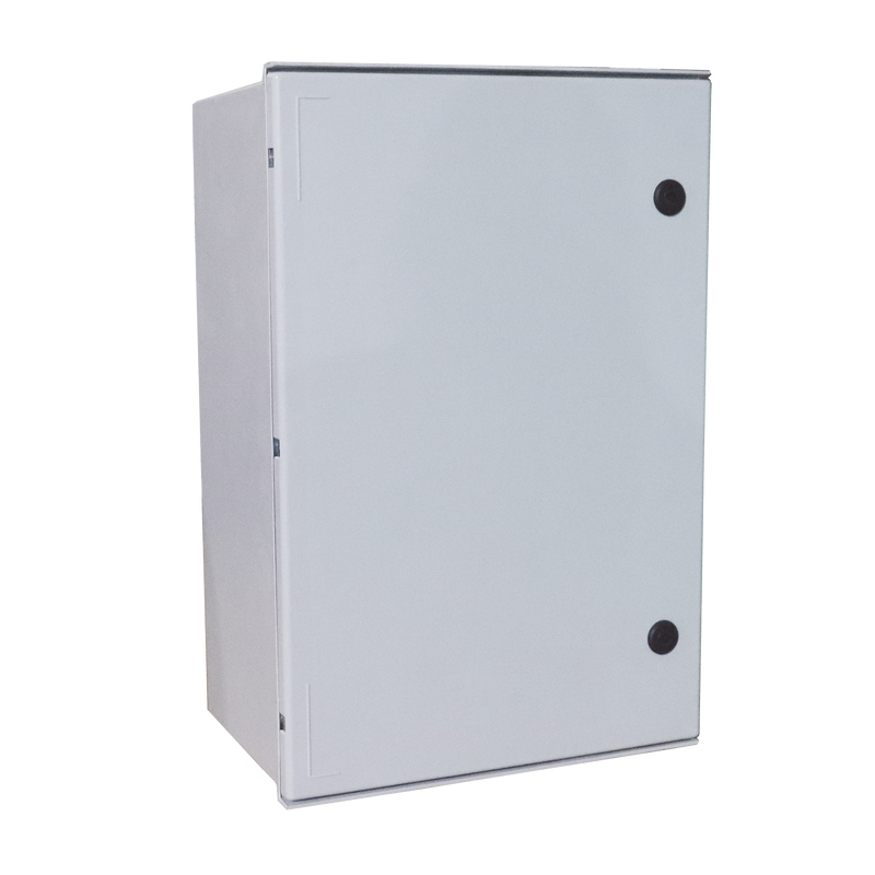Gabinete de Poliéster IP65 Uso en Intemperie (600 x 800 x 300 mm) con Placa Trasera Interior (Incluye Chapa y Llave) - SILYMX