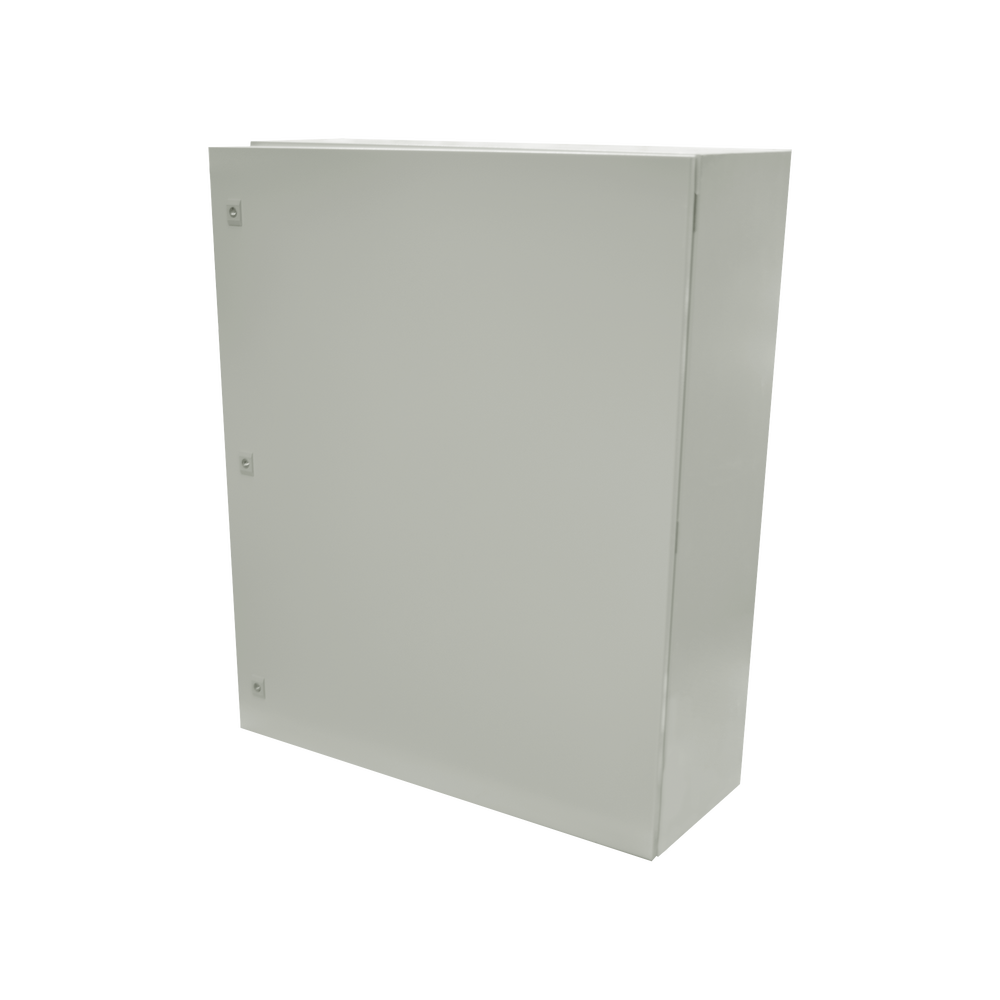 Gabinete de Acero IP66 Uso en Intemperie (800 x 1000 x 300 mm) con Placa Trasera Interior y Compuerta Inferior Atornillable (Incluye Chapa y Llave) - SILYMX
