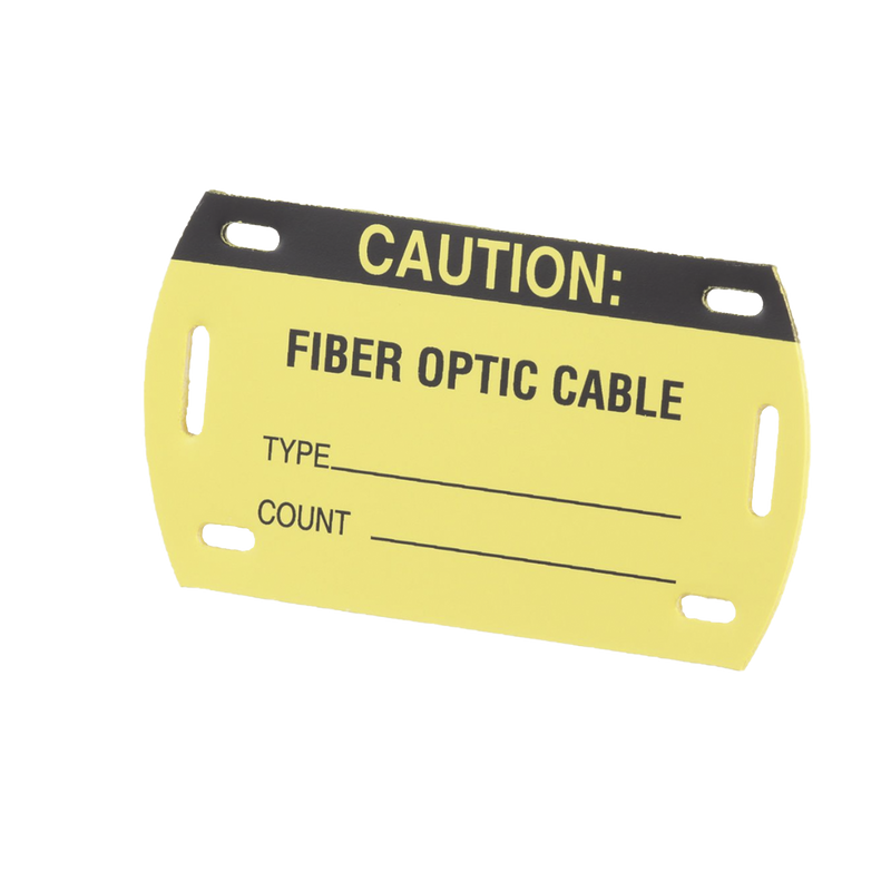 Kit De 5 Etiquetas Autolaminadas Para Fibra Óptica Para Uso Interior/Exterior Dimensiones De 90.42 X 52.32 Mm Color Negro Con Amarillo - SILYMX