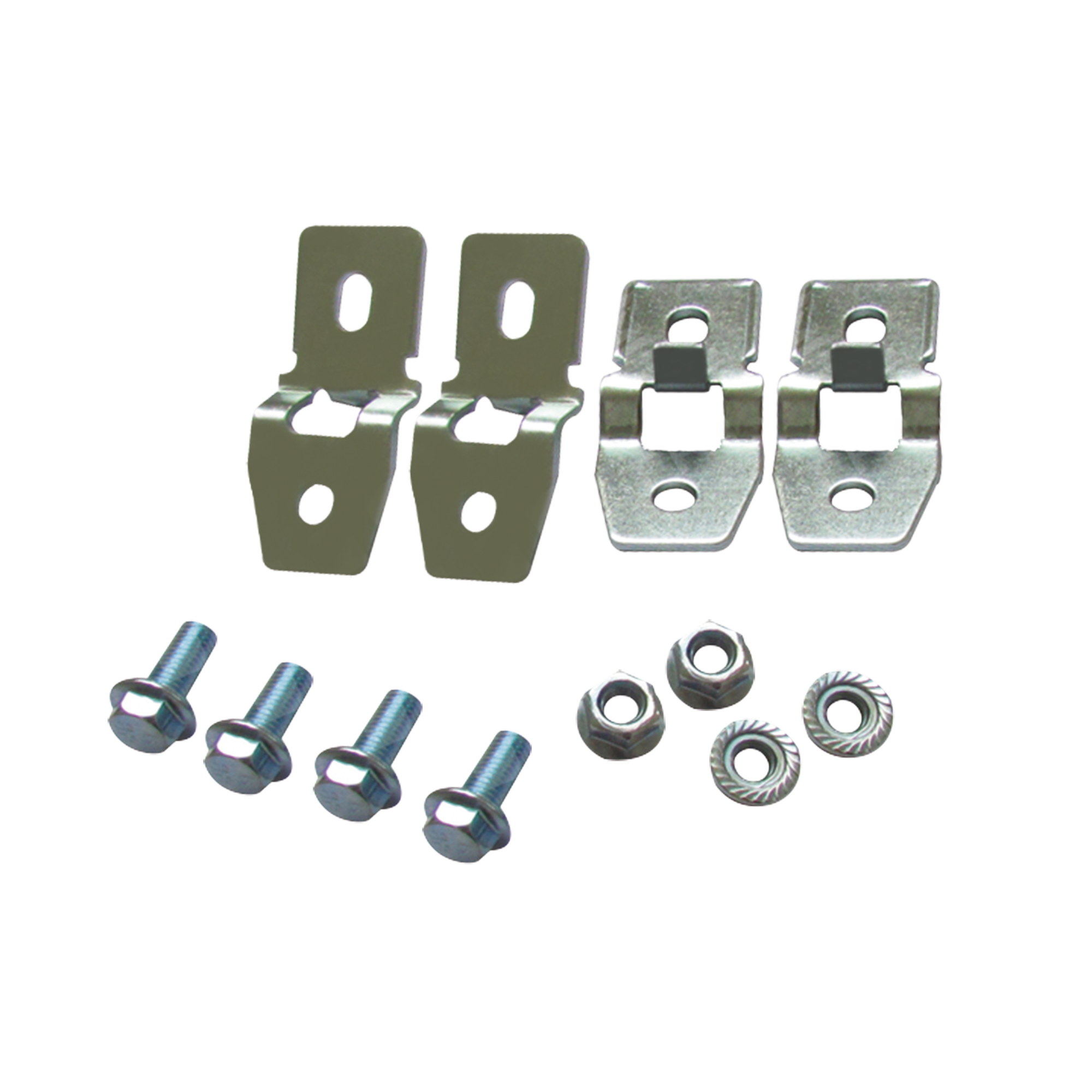 Juego de 4 Pestañas Metálicas para Fijación a Pared de Gabinetes Línea PST. Incluye tornillo y tuerca. - SILYMX