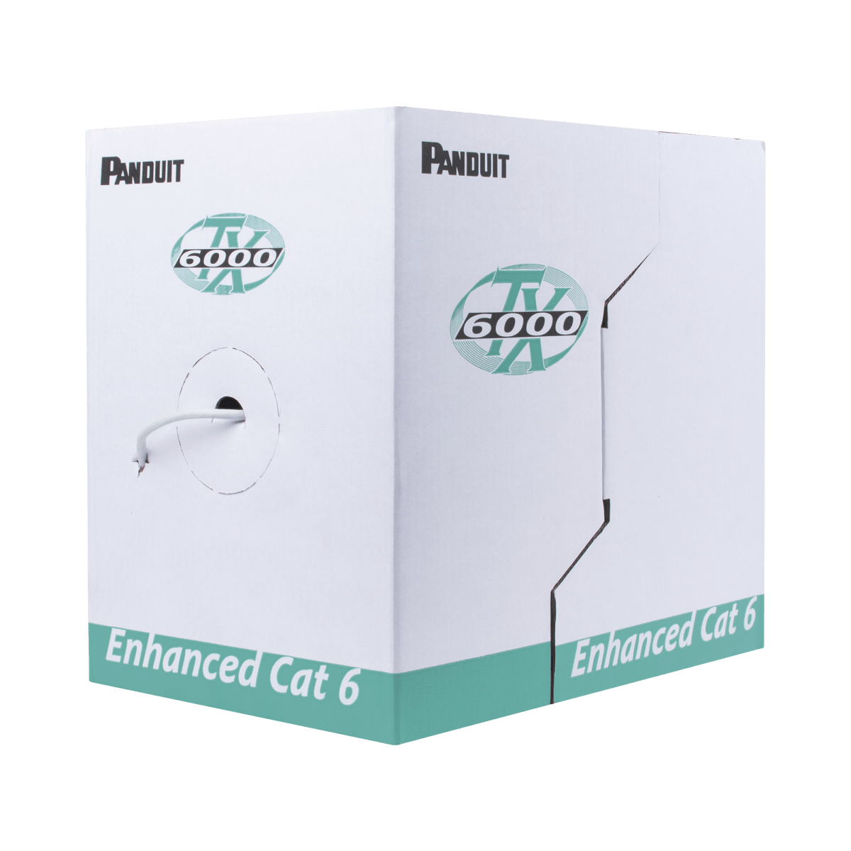 Bobina De Cable Utp 305 M. De Cobre Tx6000™ Pannet Reelex Gris Internacional Categoría 6 Mejorado (23 Awg) Pvc (Cm) De 4 Pares - SILYMX