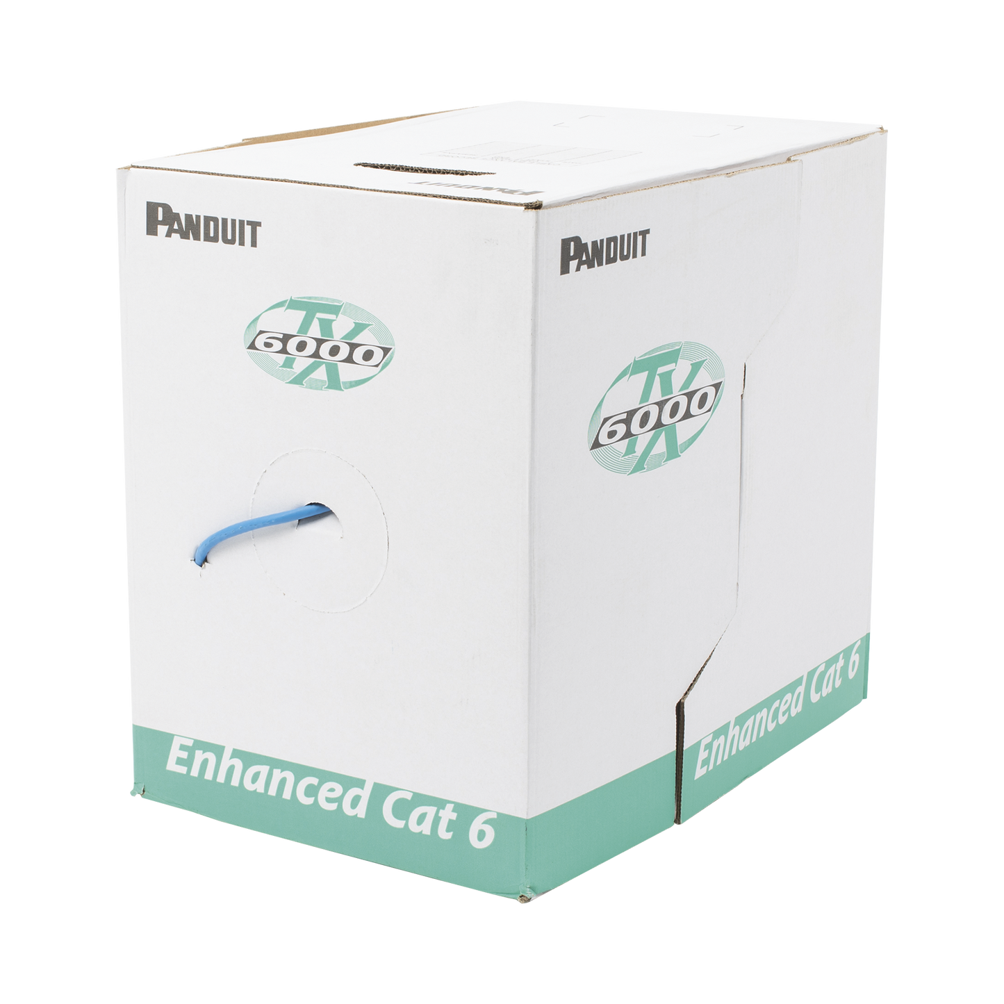 Bobina de Cable UTP 305 m. de Cobre TX6000™ PanNet Reelex Azul Categoría 6 Mejorado (23 AWG) LSZH (Bajo Humo Cero Halógenos) de 4 pares - SILYMX